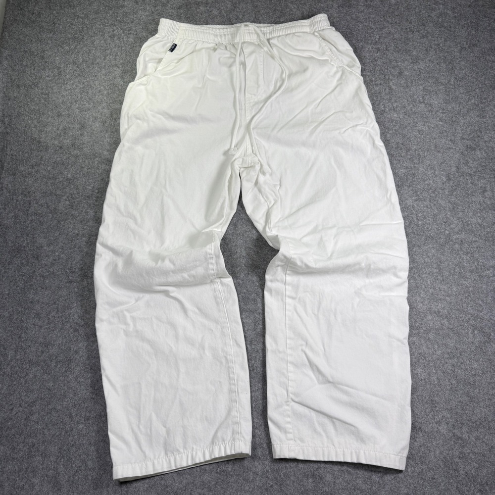 Crazy Shirts Hawaii - Drawstring Cotton Pants - Mens XXL - Ivory - Casual Baggy